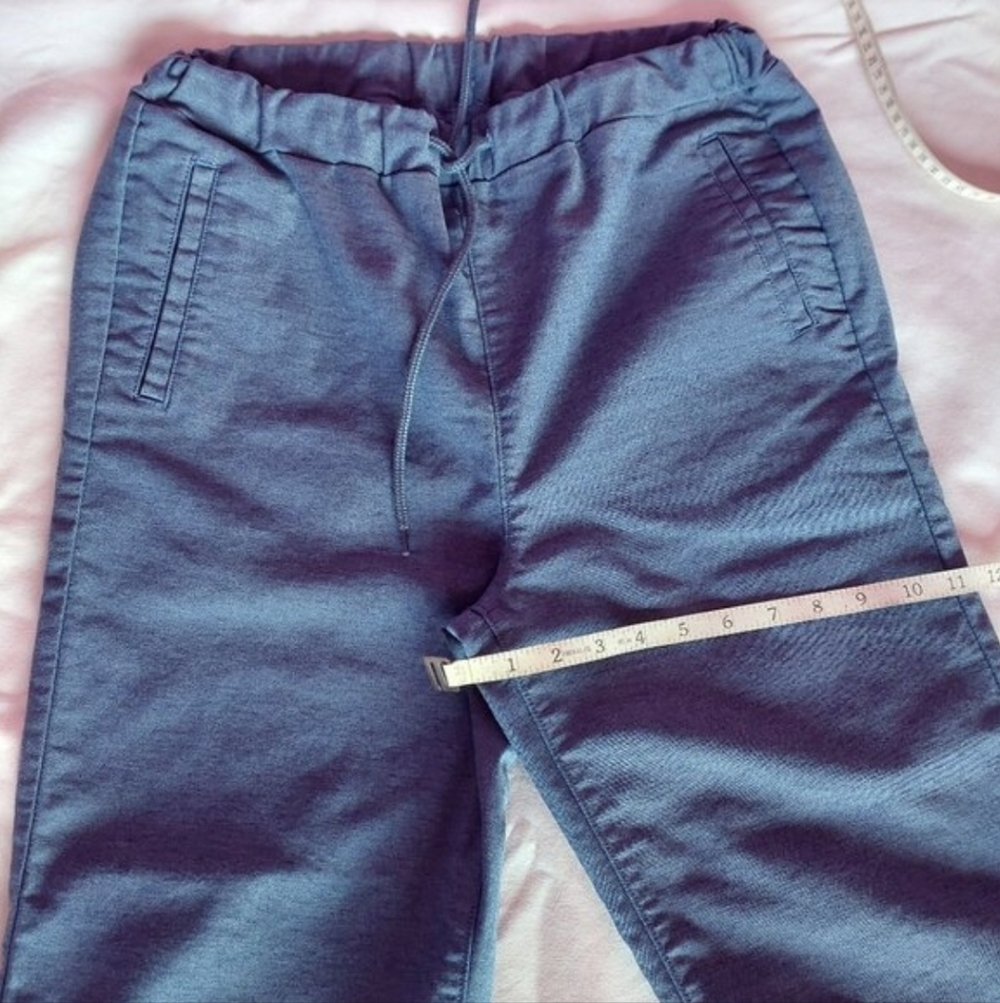 SMALL Forme Blue Draw String Crop Capri Pants - CES - Picture 10 of 12